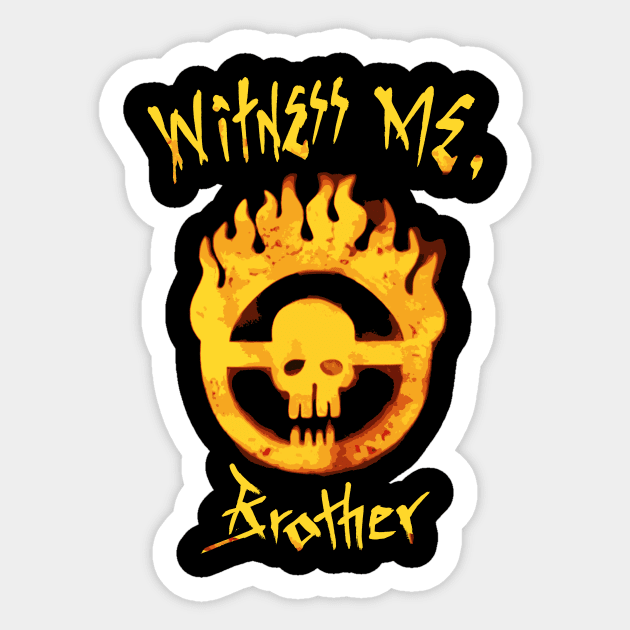 Witness Me Brother Sticker by BobbyDoran